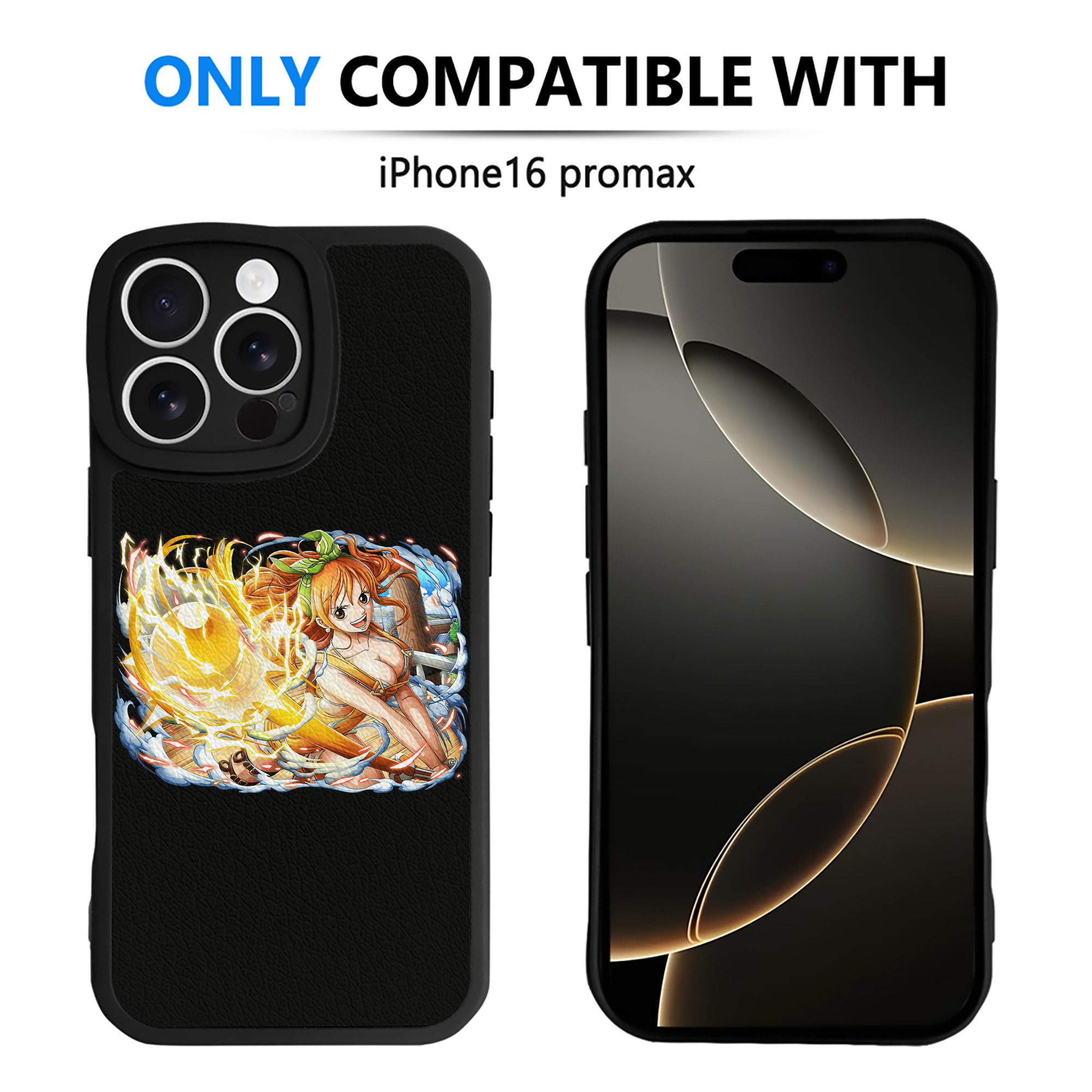 （画像用） ワンピース ナミ ONE PIECE Nami 【iPhone 16シリーズ対応】シリコンスマホケース（レザー調） 材質：シリコン